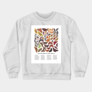 Saturniid Moths of North America (with labels) Crewneck Sweatshirt